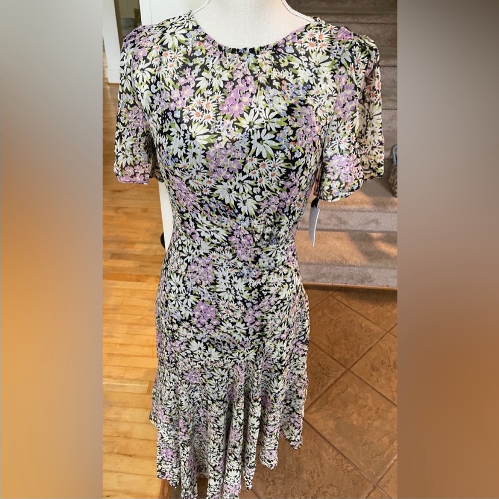 NWT Astr Floral Maxi Dress - Black, White, Purple - Picture 10 of 15